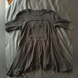 Black torrid peplum mesh top